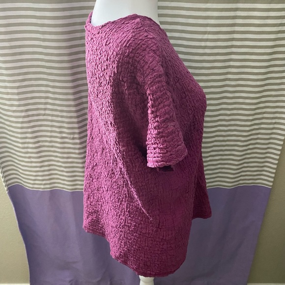 Croft & Borrow T-Shirt Blouse Short Sleeve Maroon Size Petite Extra Large - Picture 7 of 8